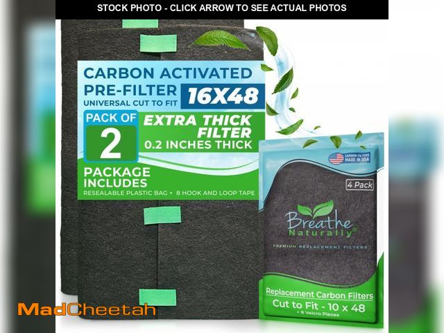 Lot 74-12048113 - Breathe Naturally Universal Cut To Fit Activated Carbon Air Filter - Replacement Charcoal Air Filter...