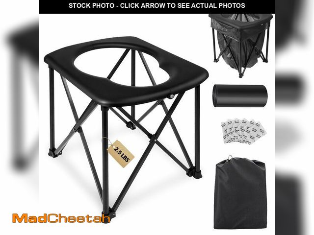 Lot 74-14329794 - 15.6'' Portable Toilet for Camping, Ultralight Foldable Camping Toilet 2-Second Setup, 350LBS Portab...