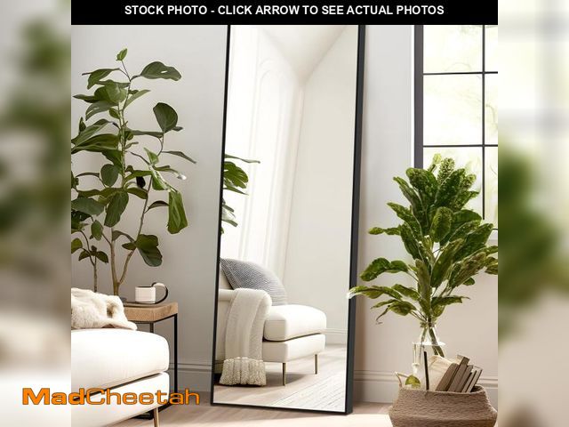 Lot 74-12508918 - TUYOHW Full Length Mirror, 56"x20"Floor Mirror with Stand, Wall Mirror Full Length, Floor Standing, ...
