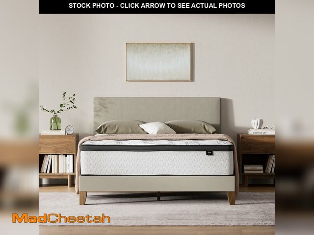 Lot 74-13117884 - Signature Design by Ashley Chime Hybrid Queen 12" Mattress with Gel Memory Foam, Medium Firm, Pressu...