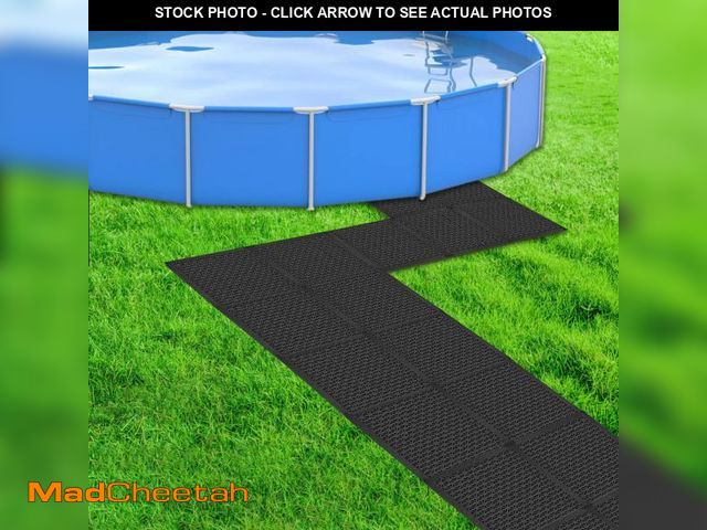 Lot 74-11548115 - CIEOVO 18 Piece Pool Floor Protector Mat, Non-Slip Waterproof Cushion Floor Tile Drain Mat Above Gro...