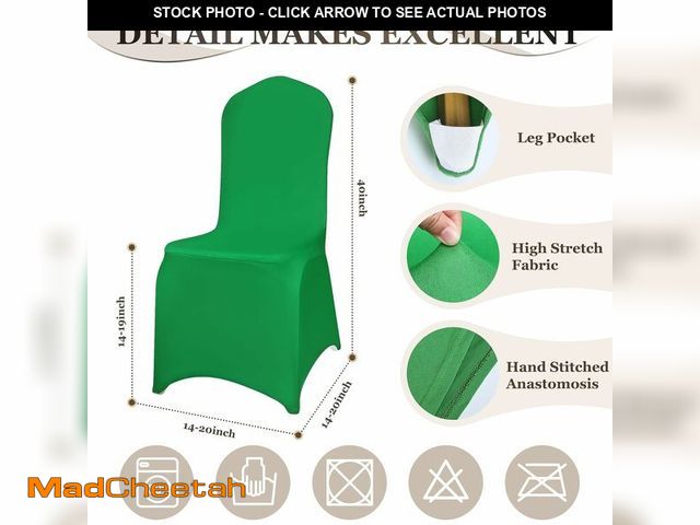 Lot 74-12452755 - DREAMANIA Banquet Chair Covers - 150PCS Upgraded Stretch Dining Chair Covers - Protector for Wedding...