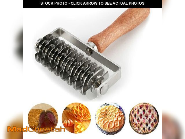 Lot 74-12709124 - AMPSEVEN Pastry Lattice Roller Cutter - Stainless Steel Dough Lattice for Pie Pizza Bread beef welli...