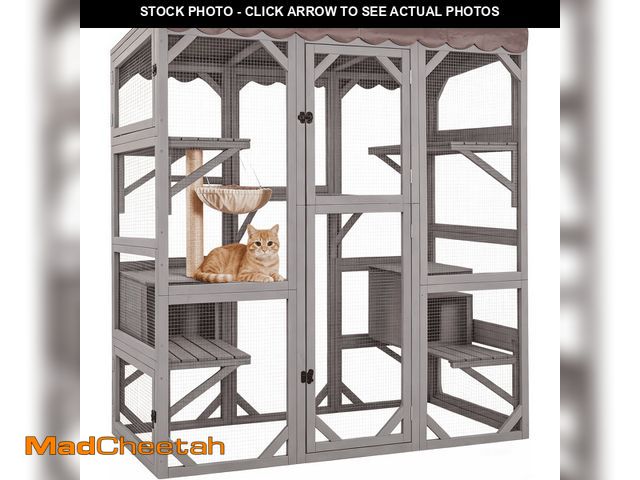 Lot 74-13816322 - Aivituvin Catio Large Cat House Outdoor Walk in Outdoor Cat Enclosure Indoor Cage Kitty Condo Plaype...