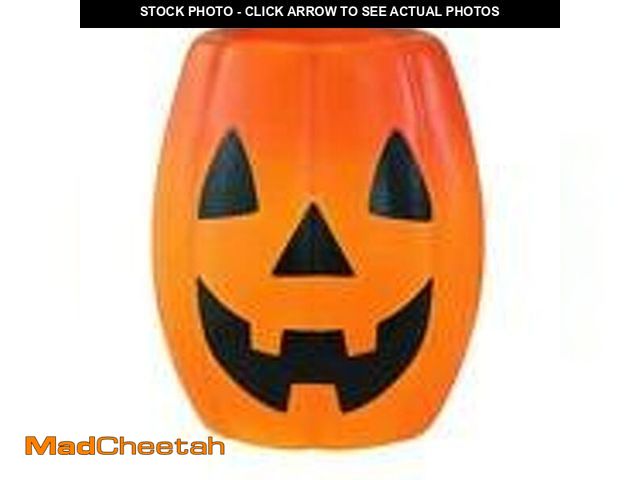 Lot 74-12862323 - Mr. Halloween 18" Lit Blow Mold Pumpkin Candy Bowl Battery Operated - USED