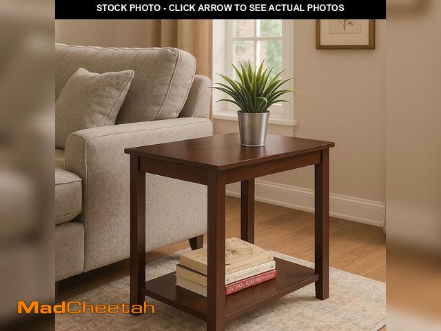 Lot 74-14083172 - Home Imports Emporium 24 in. Traditional Dark Cherry Rectangle Wood Top Side/End Table - UNUSED
