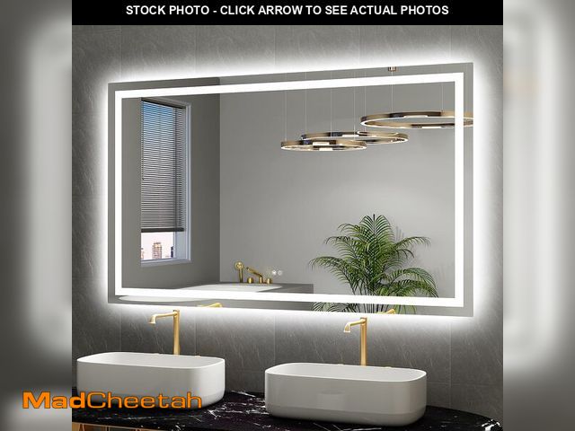 Lot 74-13123783 - Twalsu LED Mirror for Bathroom 60x36 Lighted Bathroom Vanity Mirrors with Lights, Brighter Frontlit ...