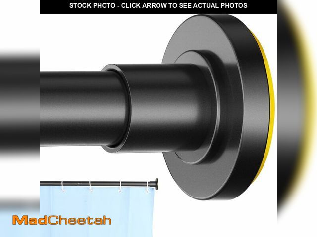 Lot 74-14332744 - CorkLatta Black Shower Curtain Rod 31 to 80 Inch,1 Inch Diameter Heavy Duty Adjustable Spring Tensio...