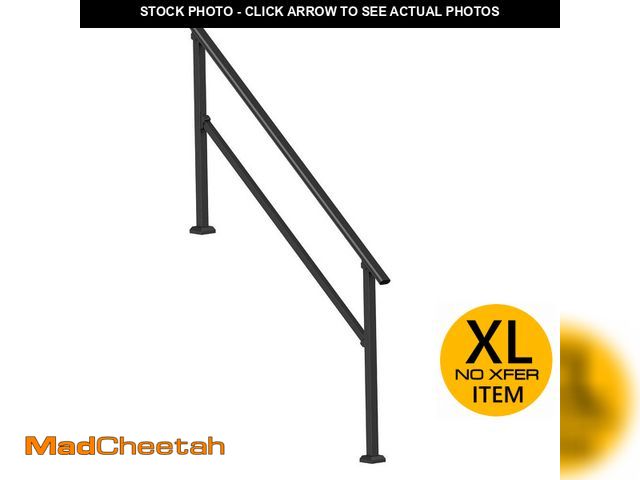 Lot 74-14313762 - VEVOR Handrails for Outdoor Steps 5-6 Step Stair Hand Rail Kit Transitional Carbon Steel Railings 36...
