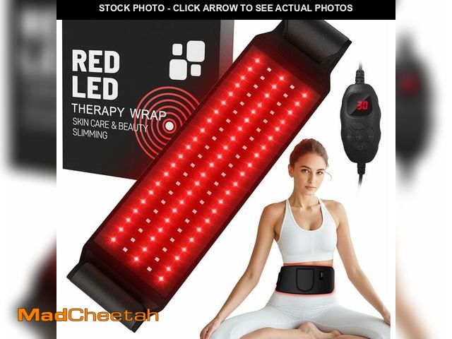 Lot 74-13719105 - Red Light Heating for Body: RAYOCON 5 Light Levels Light Heat Belt Wrap for Back/Waist 660nm &amp; 8...