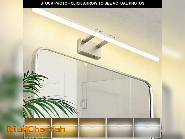 Lot 74-13066573 - (MISSING HARDWARE) SOLFART 5 Color Temperature Dimmable 47.2 Inch Bathroom Light Fixtures Over Mirro...