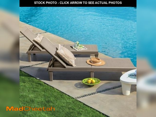 Lot 74-12156013 - Homall 2 Pieces Patio Lounge Chair Outdoor Adjustable Chaise Lounge Chair Loght Brown - UNUSED