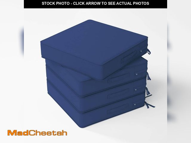 Lot 74-14312842 - Kimunuk 17 x 16 x 3 in. (2-Pack) Rectangle Outdoor Waterproof Patio Replacement Seat Cushions with T...