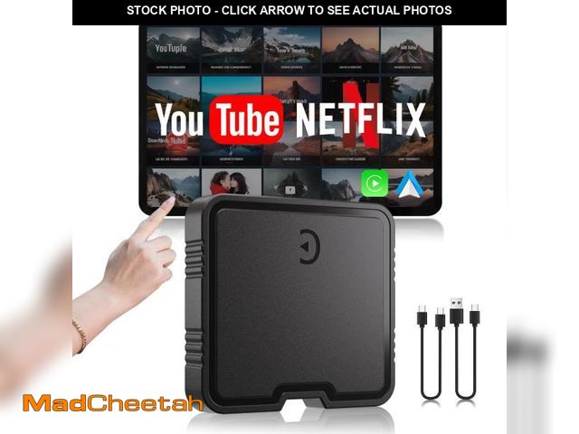 Lot 74-11558929 - Wireless CarPlay Adapter, 2025 Upgrade Support Netflix/YouTube/TF Card Plug &amp; Play Dongle with A...