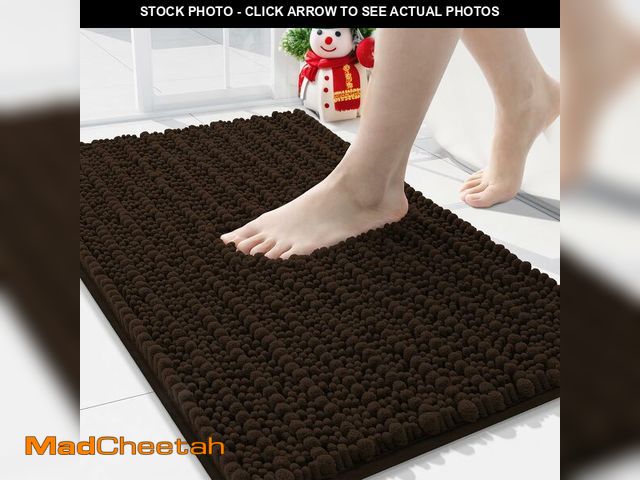 Lot 74-12709383 - Arotive Luxury Chenille Bathroom Rug Mat, Extra Soft Thick Absorbent Shaggy Bath Rugs, Non-Slip Mach...