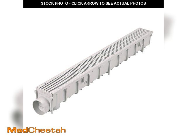 Lot 74-13778909 - NDS Pro Series 3 in. x 40 in. Plastic Channel Drain Kit with Grate - USED