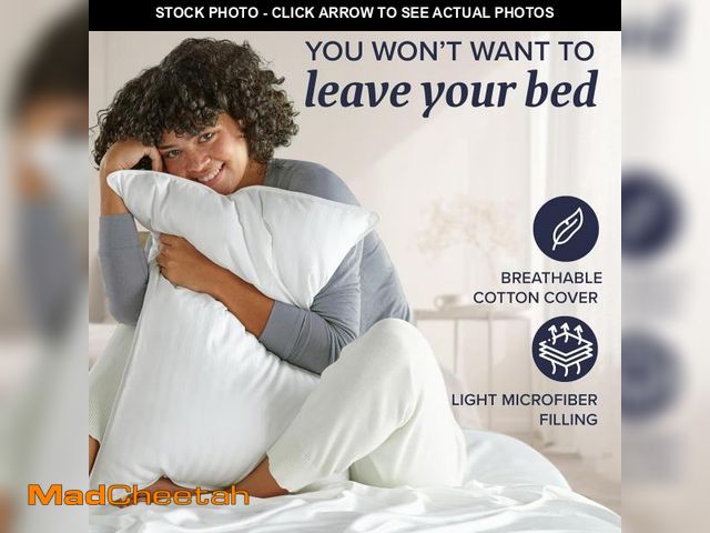 Lot 74-12213560 - Beckham Hotel Collection Bed Pillows Standard/Queen Size Set of 1 - Original Down Alternative Pillow...