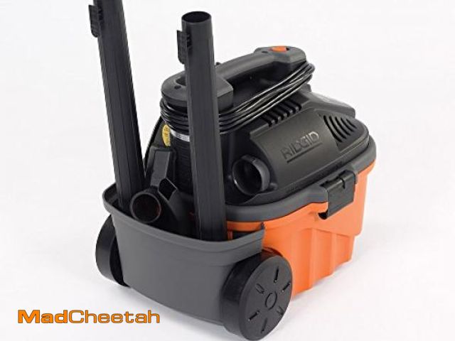 Lot 74-12400613 - 4 Gal. 5.0 Peak HP Portable Shop Vacuum Wet Dry Vac with Fine Dust Filter, Locking Hose and Attachme...