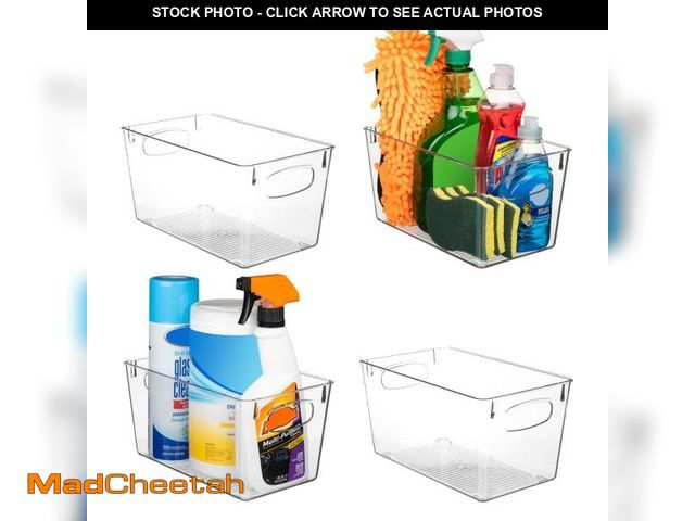 Lot 74-12304950 - ClearSpace Clear Plastic Storage Bins Ã¢â¬â Perfect Kitchen Organization and Storage or Pantry St...