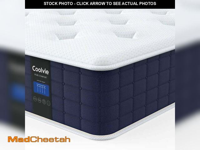Lot 74-12765164 - Twin Mattress, Coolvie 10 inch Hybrid Mattress in a Box, with Memory Foam and Pocket Springs, Medium...