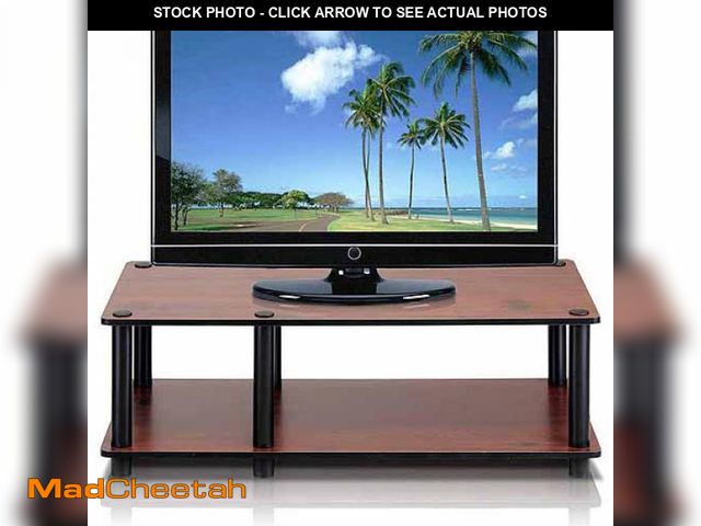 Lot 74-12426573 - Just No Tools 31.5 in. Dark Cherry Particle Board TV Stand Fits TVs up to 31 in. with Open Storage -...