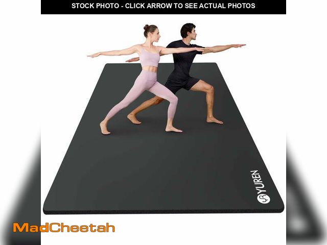 Lot 74-12780204 - YR Large Yoga Mat for Home Gym Workout 10mm Thick Black 78 x 51 inch - UNUSED