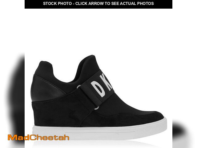 Lot 74-14296247 - DKNY Womens Everyday Comfortable Cosmos - Wedge Sneaker, Black Cosmos, 8 - USED