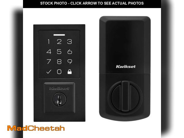 Lot 74-13112941 - Kwikset Halo Wi-Fi Smart Lock, Keyless Entry Front Door Touchscreen Deadbolt, Matte Black Finish, Gr...