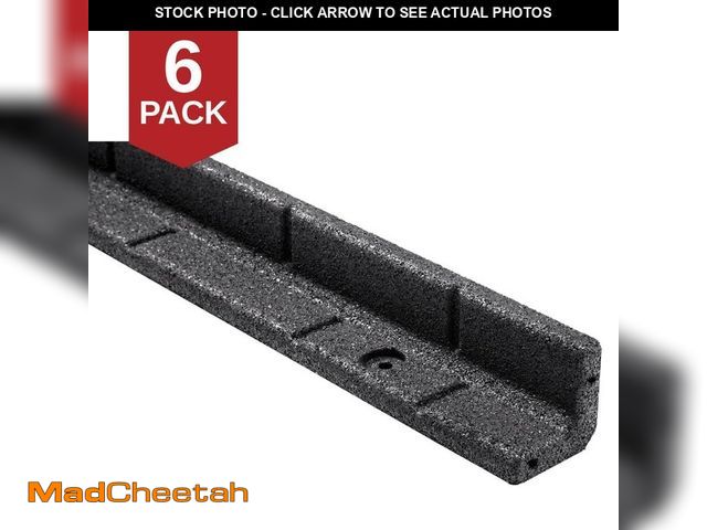 Lot 74-14371002 - Vigoro 48 in. x 3 in. x 3 in. Roman Brick Black Rubber Edging (6-Pack) - UNUSED