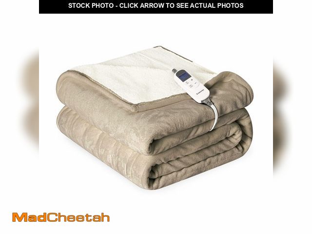 Lot 74-13948752 - Cozorbt Heat Blanket 50Ã¢â¬Âx60Ã¢â¬Â Throw,Soft Flannel &amp; Sherpa Reversible Electric Blanket...