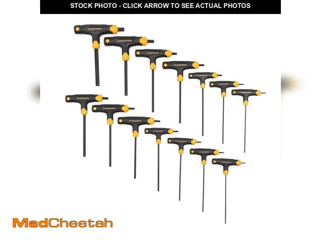 Lot 74-13692943 - GEARWRENCH SAE &amp; Metric T-Handle Hex Key Set (14-Piece) - UNUSED