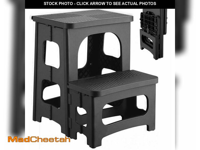 Lot 74-14355576 - 2 Step Stool Foldable, Non-Slip Steps, Folding Step Stool for Adults &amp; Kids, Plastic Stool Pool ...
