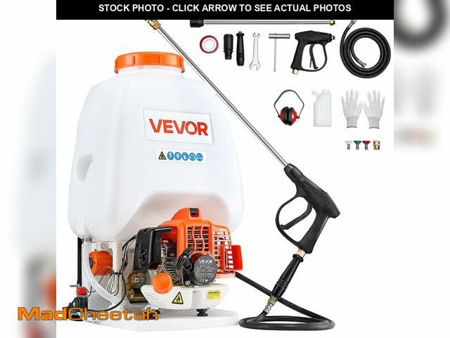 Lot 74-14074301 - VEVOR Gas Powered Backpack Sprayer, 26.5CC 0.9HP Engine, Garden Sprayer with 6.5 Gallon Tank, Large ...