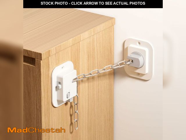 Lot 74-13576765 - YEYA Upgraded Anti-Tip No Drill Furniture Anchor with Strong 3M Adhesive Backing 10" Adjustable Stee...