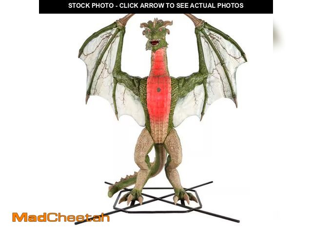 Lot 74-12773411 - 8 Ft. Wide Gruesome Grounds Giant-Sized Color Changing Animated LED Wyvern H9 - UNUSED