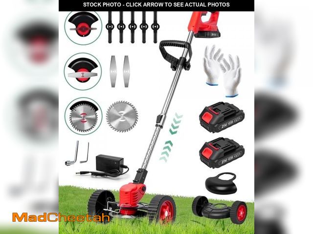 Lot 74-12482163 - YAHHU Cordless Electric Weed Wacker 21V - Trimmer, Edger, and Mower with Multiple Blades for Lawn an...