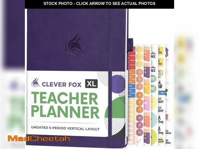 Lot 74-14265813 - Clever Fox Teacher Planner Ã¢â¬â School Year Planner with Calendars &amp; Lesson Plans Ã¢â¬â B...