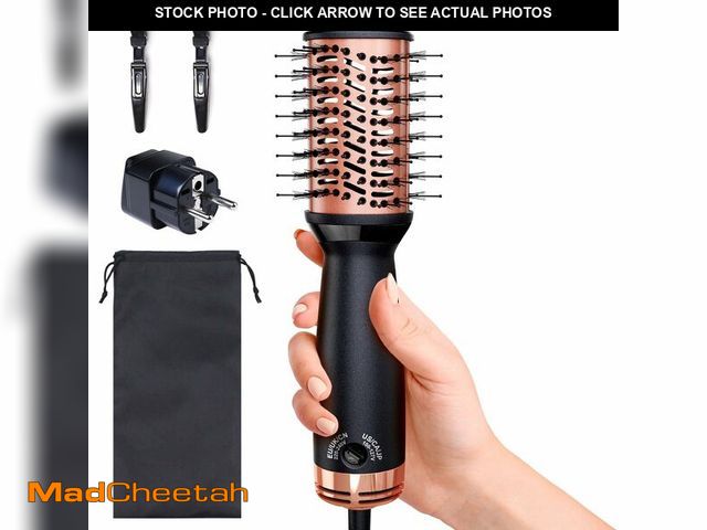 Lot 74-13623839 - Desalo Small Dual Voltage Hair Dryer Brush (110-220V), Compact Light-Weight European Travel Blow Dry...