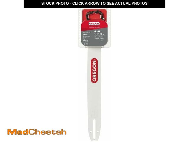 Lot 74-12665224 - Oregon 16-Inch Replacement Chainsaw Bar &amp; R56 Chain, 3/8" Pitch, .043" Gauge, 56 Drive Links, Fi...