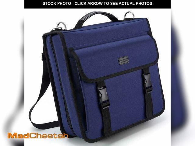 Lot 74-12698534 - Banero 3" D-ring Zipper Binder with 700+ Sheets Capacity, 3-ring Zip Up Binder with Shoulder Strap f...