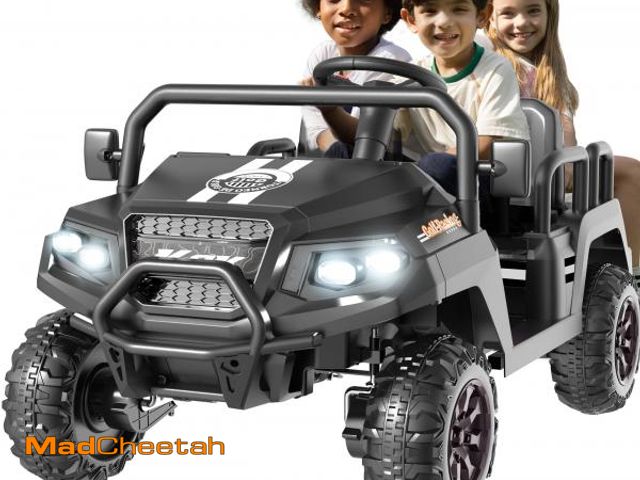 Lot 74-12513954 - SaveJoy 24V Ride on, 4 Seater 24 Volt Ride on Toys for Toddlers, Electri Car for Big Kids Boys Girls...