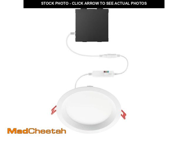 Lot 74-12804057 - Commercial Electric Premium Series 6 in. LED, 2-Level Lumen Select, Baffle Canless Recessed Light, A...