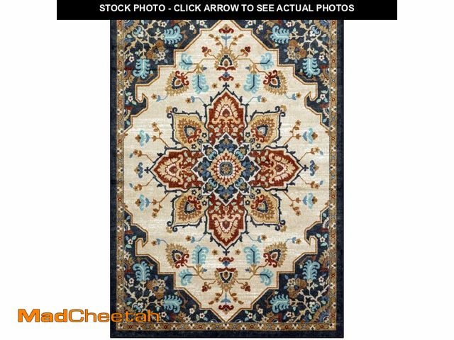 Lot 74-14612131 - Maples Rugs Ruby Oriental Area Rug - Made in USA - Low Pile, Non Slip Pet-Friendly Mat for Bedroom, ...