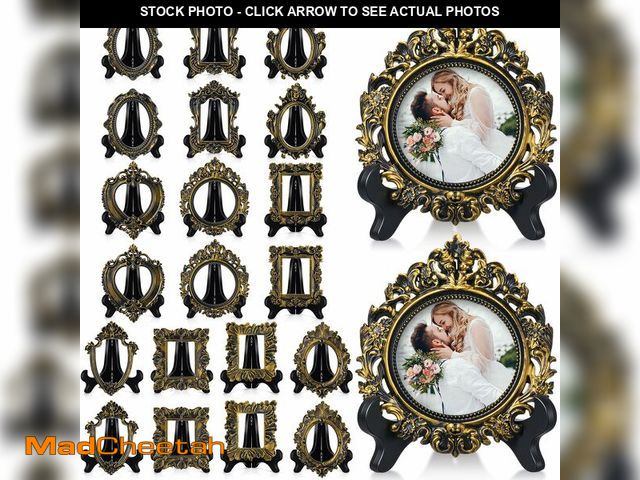 Lot 74-14065235 - Tatuo 20 Sets Mini Picture Frames and Display Stands Vintage Resin Picture Frame Resin Holder for Ho...
