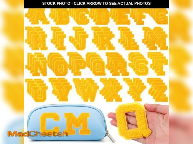 Lot 74-14143169 - 104 Pcs Chenille Letters Patches Iron on Large 3.2 H x 2.4 W College Letters Patches Embroidered Tri...