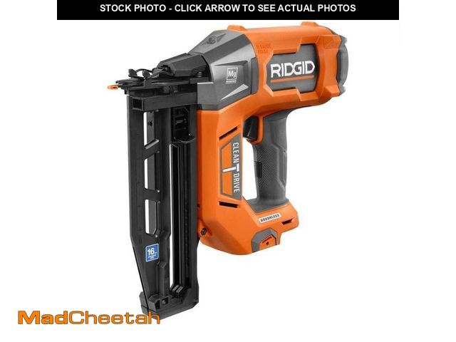 Lot 74-14468430 - RIDGID 18V Brushless Cordless 16-Gauge 2-1/2 in. Straight Finish Nailer (Tool only) R09893B - UNUSED