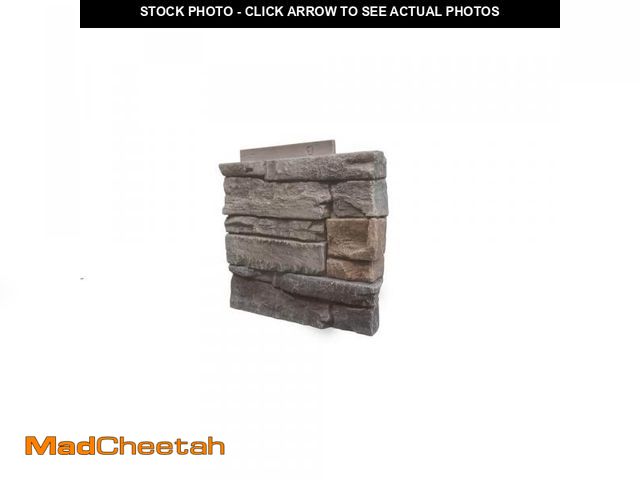 Lot 74-12146712 - GenStone Stacked Stone Kenai 12 in. x 1.375 in. x 12 in. Faux Stone Siding Right Corner Panel - UNUS...