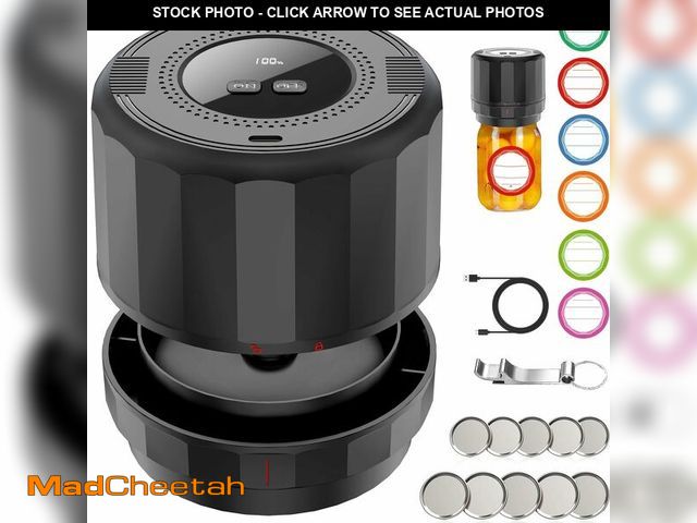 Lot 74-12703217 - M11 Electric Mason Jar Vacuum Sealer Kit - with Wide and Regular Mouth Mason Lids, Jar Vacuum Sealer...