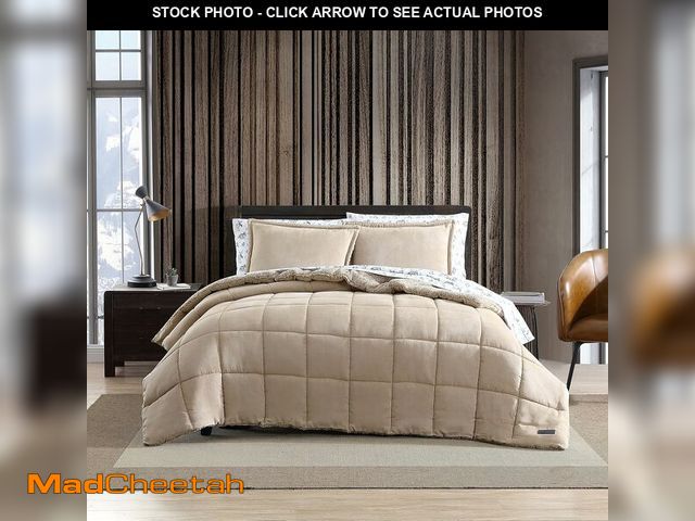 Lot 74-12664269 - Eddie Bauer - Queen Comforter Set, Microsuede Bedding with Mingled Sherpa Reverse, 3 Piece Bed Set w...