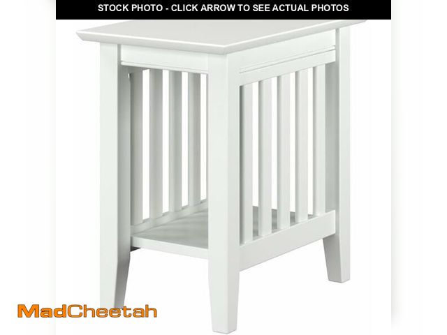 Lot 74-14348478 - AFI Mission Chair Side Table in White - USED